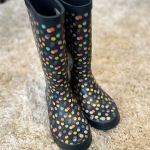 Target Multi Color Polka Dot Rain Boots Girls Size 13